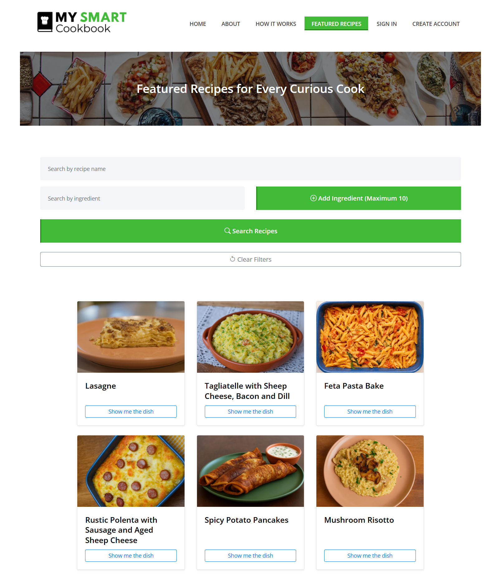 Public Recipes slide